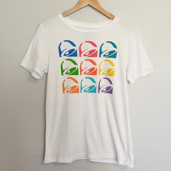 Tops - Y2K Taco Bell Neon Graphic Tee: Medium